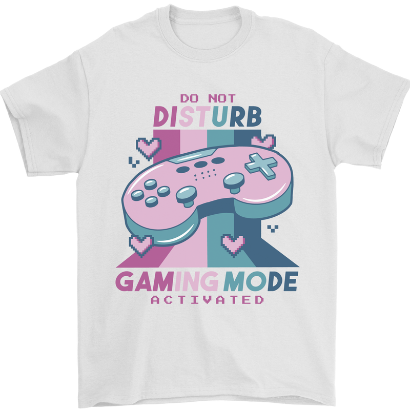 Gaming Mode Activated Video Games Gamer Mens T-Shirt 100% Cotton White