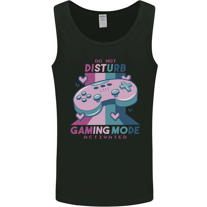 Gaming Mode Activated Video Games Gamer Mens Vest Tank Top Black