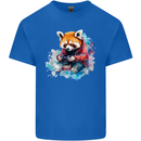 Gaming Red Panda Video Games Gamer Mens Cotton T-Shirt Tee Top Royal Blue