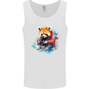 Gaming Red Panda Video Games Gamer Mens Vest Tank Top White