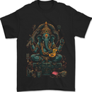 Ganesha Hindu God Ganapati Elephant Mens T-Shirt 100% Cotton Black