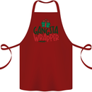 Gangsta Wrapper Funny Christmas Present Cotton Apron 100% Organic Maroon