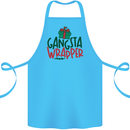 Gangsta Wrapper Funny Christmas Present Cotton Apron 100% Organic Turquoise