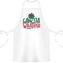 Gangsta Wrapper Funny Christmas Present Cotton Apron 100% Organic White