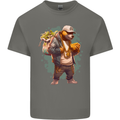 Gangster Bear With Loads of Money Cash Hustle Mens Cotton T-Shirt Tee Top Charcoal