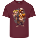 Gangster Bear With Loads of Money Cash Hustle Mens Cotton T-Shirt Tee Top Maroon