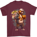 Gangster Bear With Loads of Money Cash Hustle Mens T-Shirt 100% Cotton Maroon