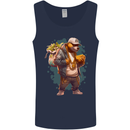 Gangster Bear With Loads of Money Cash Hustle Mens Vest Tank Top Navy Blue