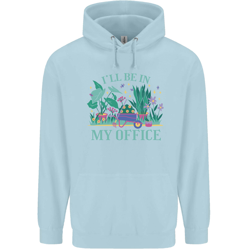 Gardener Funny Gardening Garden Plants Childrens Kids Hoodie Light Blue