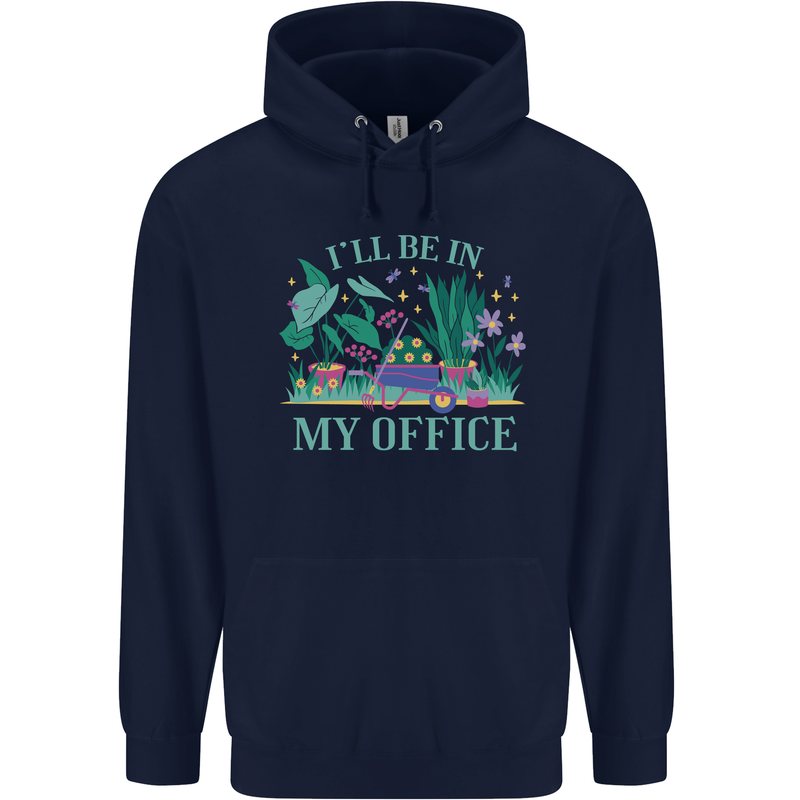 Gardener Funny Gardening Garden Plants Childrens Kids Hoodie Navy Blue