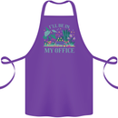 Gardener Funny Gardening Garden Plants Cotton Apron 100% Organic Purple