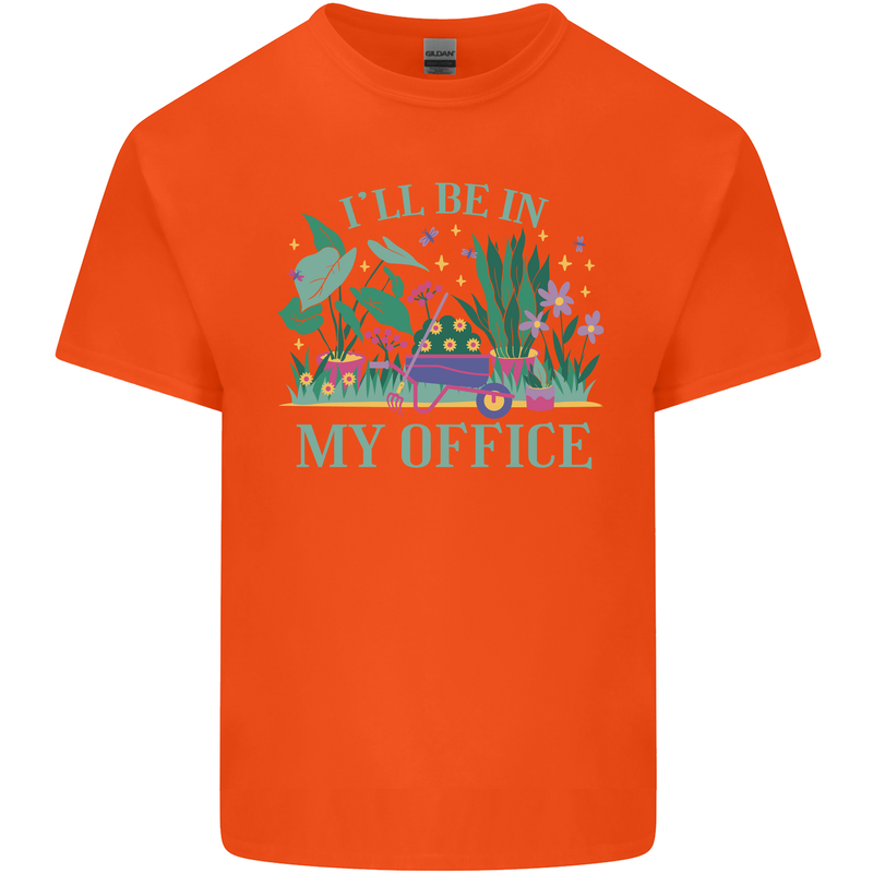 Gardener Funny Gardening Garden Plants Mens Cotton T-Shirt Tee Top Orange