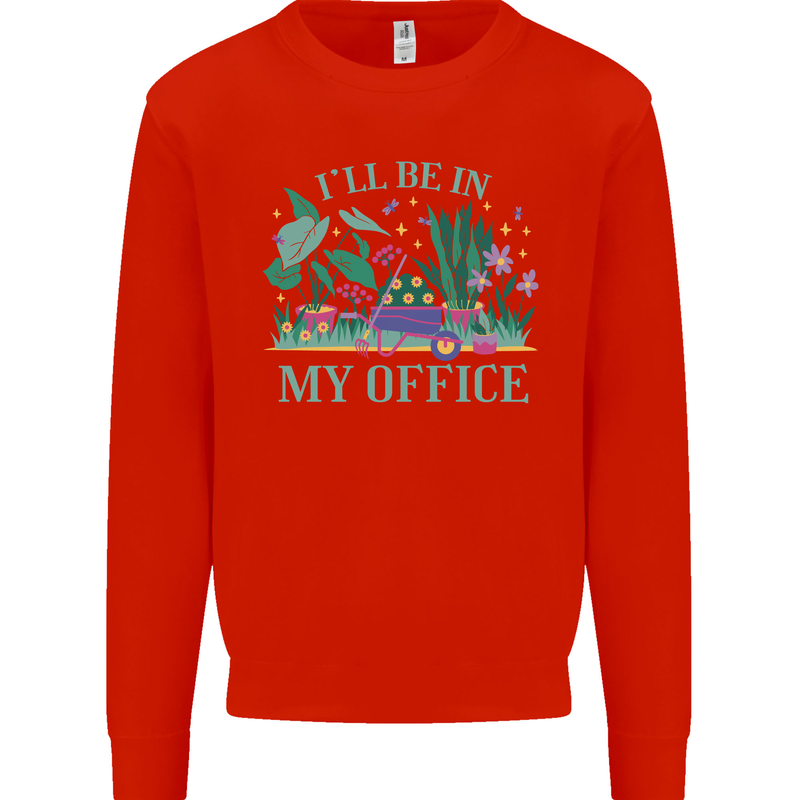 Gardener Funny Gardening Garden Plants Mens Sweatshirt Jumper Bright Red