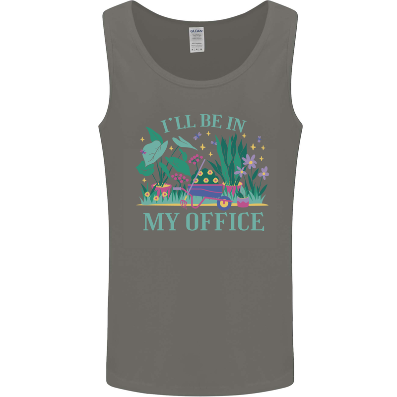 Gardener Funny Gardening Garden Plants Mens Vest Tank Top Charcoal