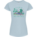 Gardener Funny Gardening Garden Plants Womens Petite Cut T-Shirt Light Blue