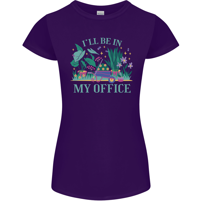 Gardener Funny Gardening Garden Plants Womens Petite Cut T-Shirt Purple
