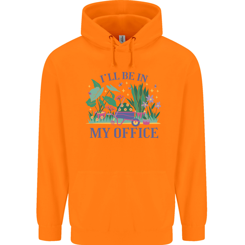 Gardening Funny Gardener Garden Plants Childrens Kids Hoodie Orange