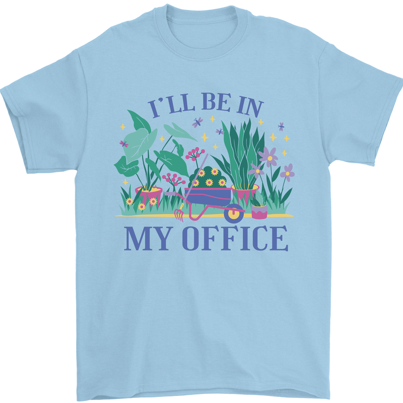 Gardening Funny Gardener Garden Plants Mens T-Shirt 100% Cotton Light Blue