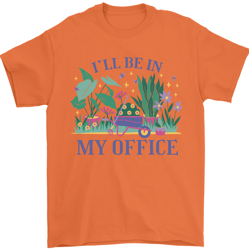 Gardening Funny Gardener Garden Plants Mens T-Shirt 100% Cotton Orange