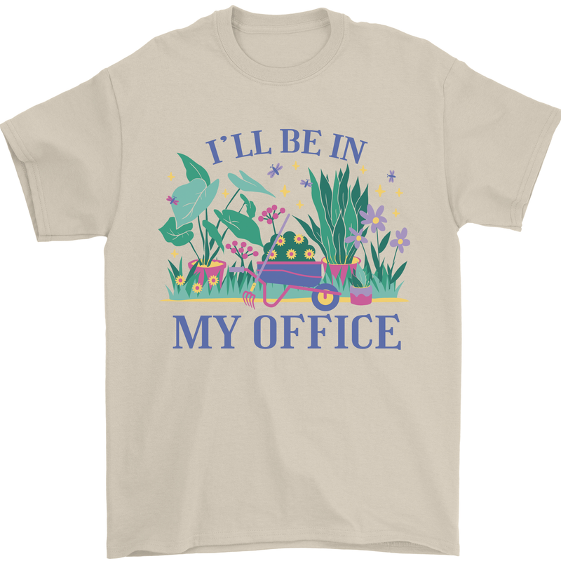 Gardening Funny Gardener Garden Plants Mens T-Shirt 100% Cotton Sand