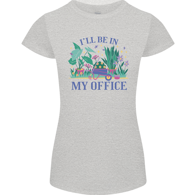 Gardening Funny Gardener Garden Plants Womens Petite Cut T-Shirt Sports Grey