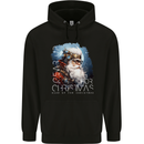 Gear Up Christmas Steampunk Santa Xmas Mens 80% Cotton Hoodie Black