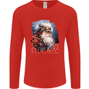 Gear Up Christmas Steampunk Santa Xmas Mens Long Sleeve T-Shirt Red