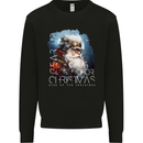 Gear Up Christmas Steampunk Santa Xmas Mens Sweatshirt Jumper Black