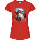 Gear Up Christmas Steampunk Santa Xmas Womens Petite Cut T-Shirt Red