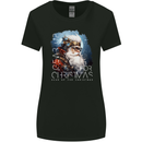 Gear Up Christmas Steampunk Santa Xmas Womens Wider Cut T-Shirt Black