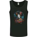 Geisha Girl With Flowers Fantasy Mens Vest Tank Top Black