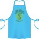 Genealogy Its All Relative Funny DNA Ancestry Cotton Apron 100% Organic Turquoise