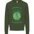 Genealogy Its All Relative Funny DNA Ancestry Kids Sweatshirt Jumper Forest Green