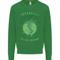 Genealogy Its All Relative Funny DNA Ancestry Kids Sweatshirt Jumper Irish Green