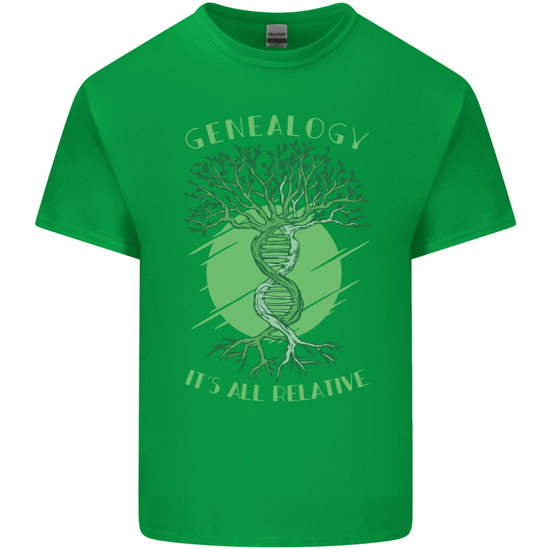 Genealogy Its All Relative Funny DNA Ancestry Kids T-Shirt Childrens Irish Green