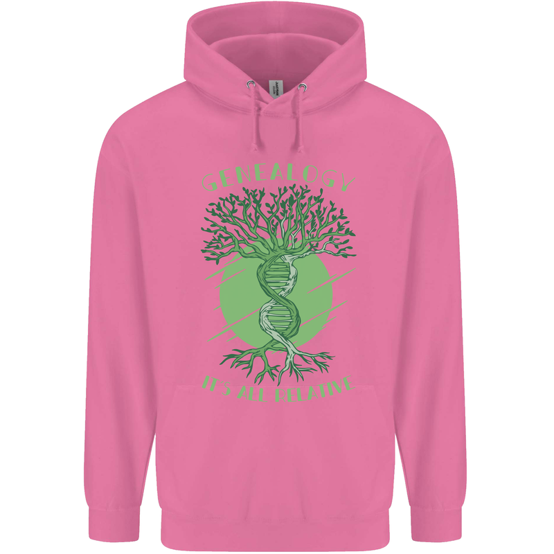 Genealogy Its All Relative Funny DNA Ancestry Mens 80% Cotton Hoodie Azelea