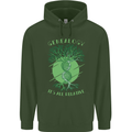 Genealogy Its All Relative Funny DNA Ancestry Mens 80% Cotton Hoodie Forest Green