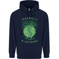 Genealogy Its All Relative Funny DNA Ancestry Mens 80% Cotton Hoodie Navy Blue