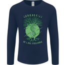 Genealogy Its All Relative Funny DNA Ancestry Mens Long Sleeve T-Shirt Navy Blue