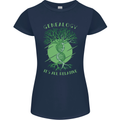 Genealogy Its All Relative Funny DNA Ancestry Womens Petite Cut T-Shirt Navy Blue