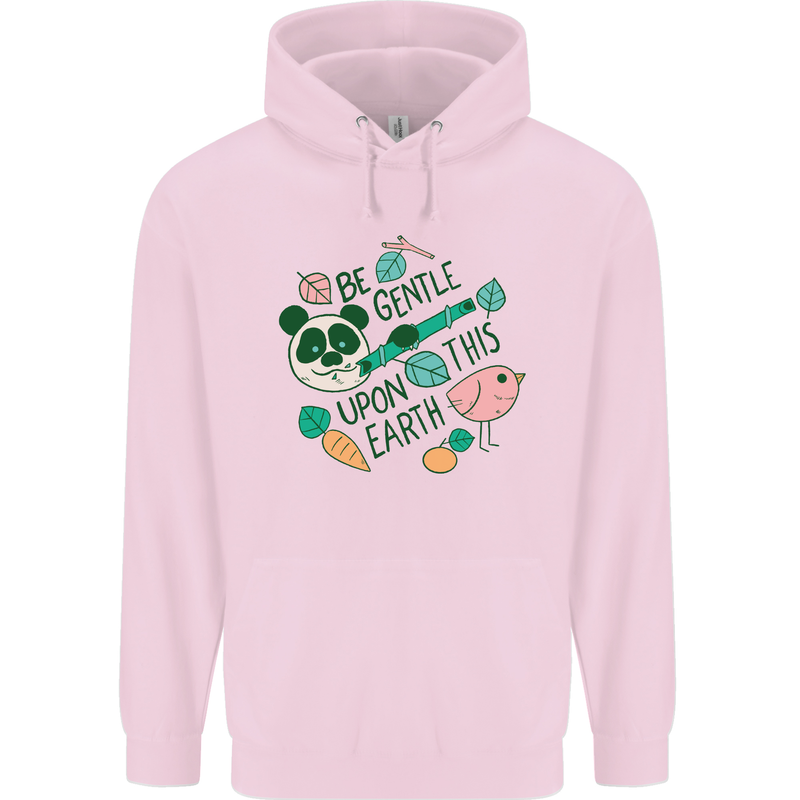 Gentle Recycle Climate Change Environment Mens 80% Cotton Hoodie Light Pink