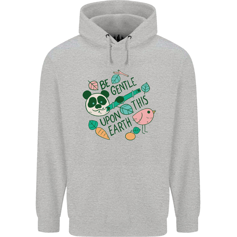 Gentle Recycle Climate Change Environment Mens 80% Cotton Hoodie Sports Grey