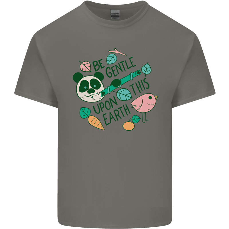 Gentle Recycle Climate Change Environment Mens Cotton T-Shirt Tee Top Charcoal