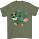 Gentle Recycle Climate Change Environment Mens T-Shirt 100% Cotton Military Green