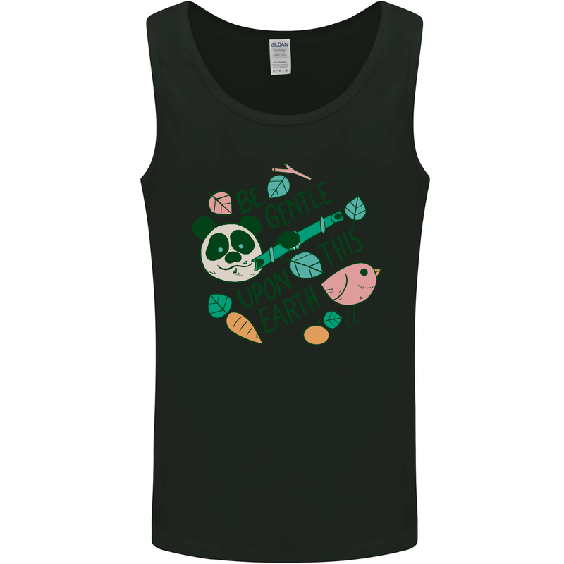 Gentle Recycle Climate Change Environment Mens Vest Tank Top Black