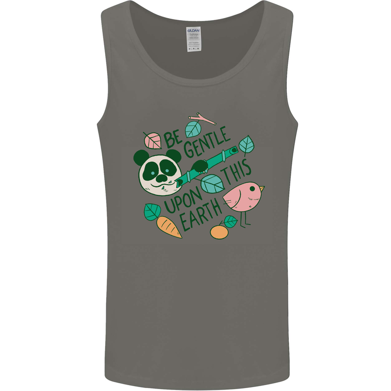 Gentle Recycle Climate Change Environment Mens Vest Tank Top Charcoal