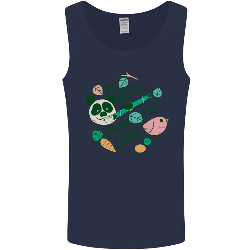 Gentle Recycle Climate Change Environment Mens Vest Tank Top Navy Blue