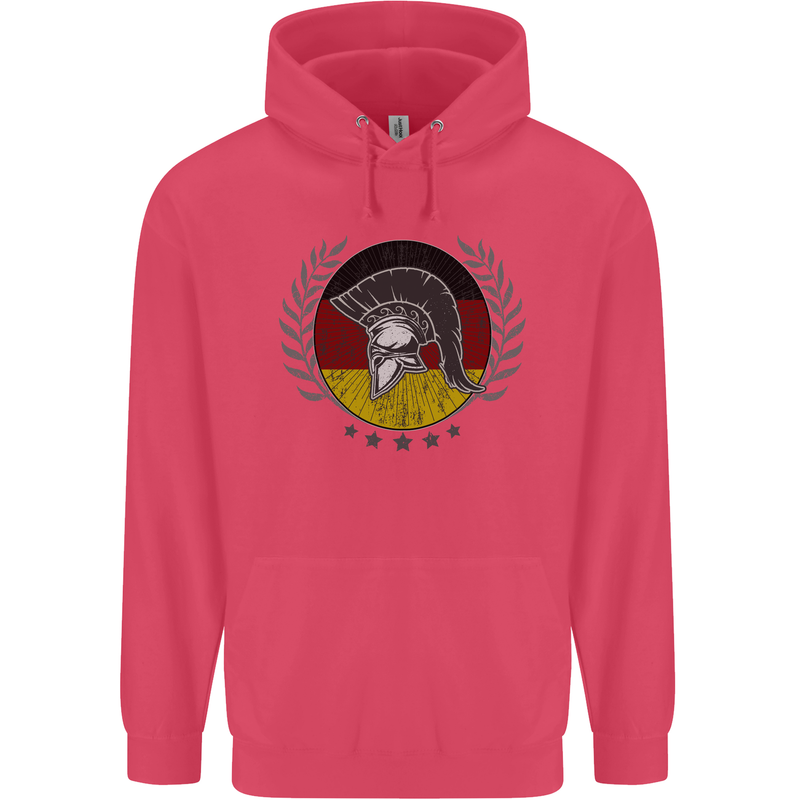 German Bodybuilding Flag Gym Training Spartan Childrens Kids Hoodie Heliconia
