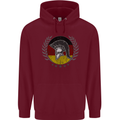German Bodybuilding Flag Gym Training Spartan Childrens Kids Hoodie Maroon