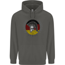German Bodybuilding Flag Gym Training Spartan Childrens Kids Hoodie Storm Grey